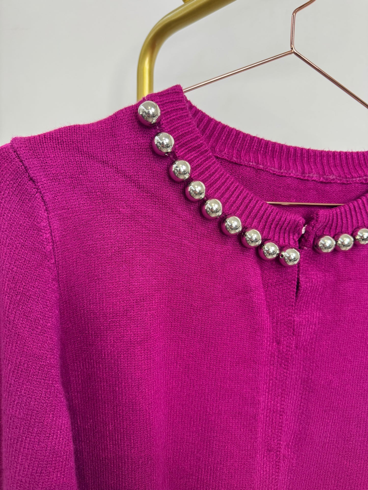 Cardigan corto perle