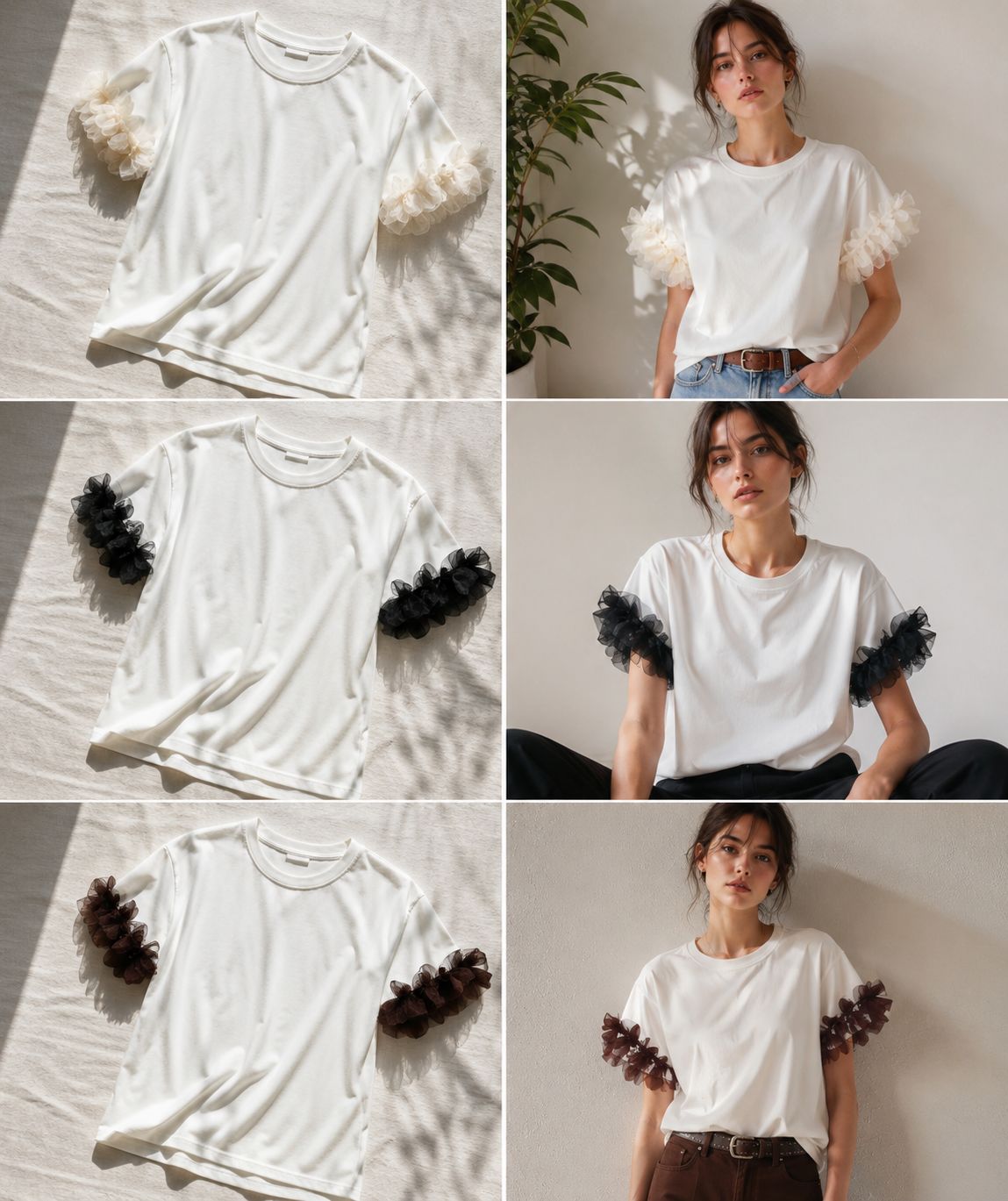 T-shirt fiori 3d