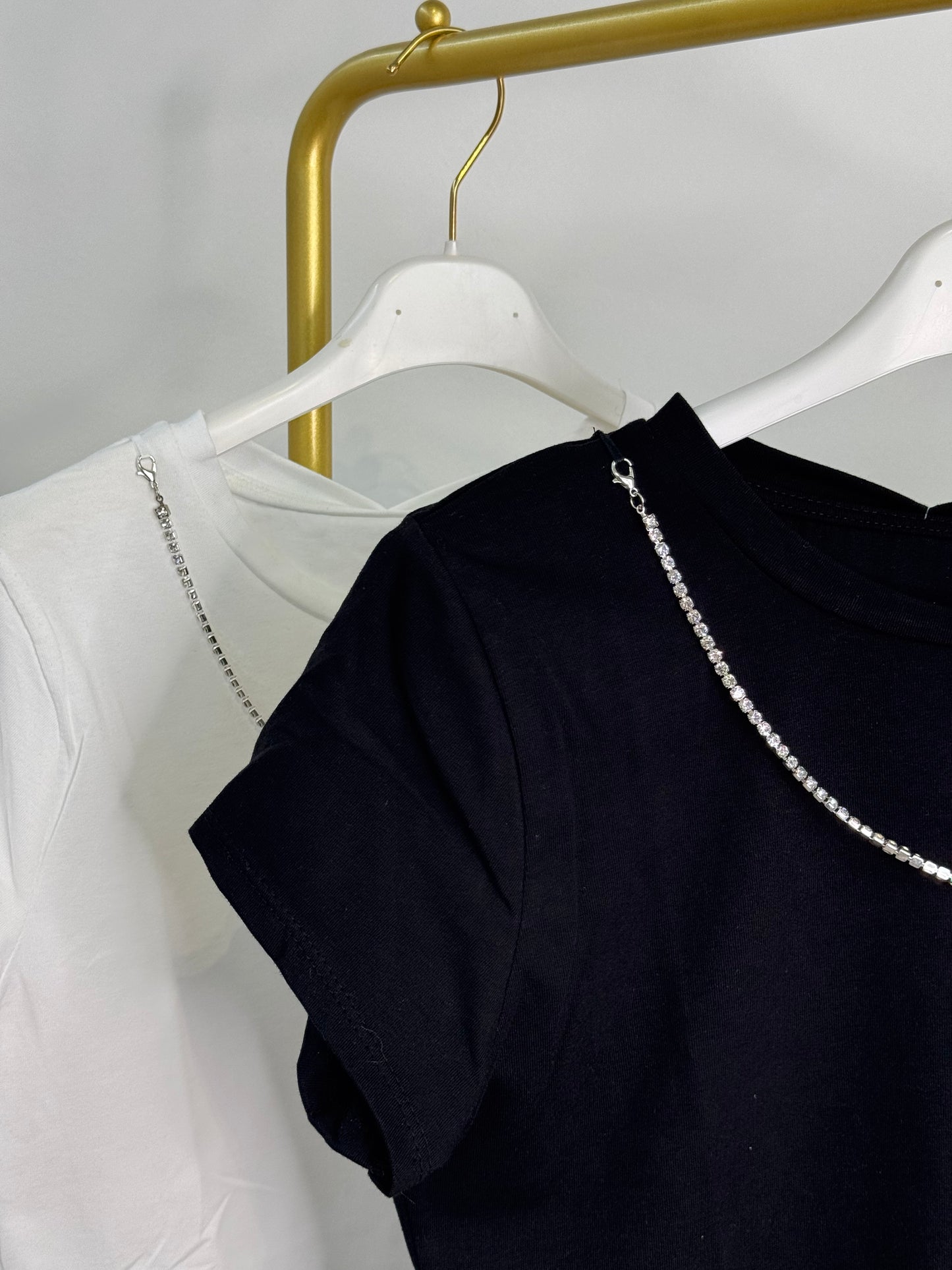T-Shirt collana Strass
