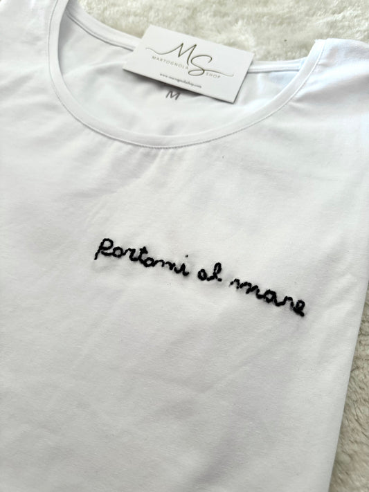 T-Shirt personalizzata ricamo “Portami al mare”