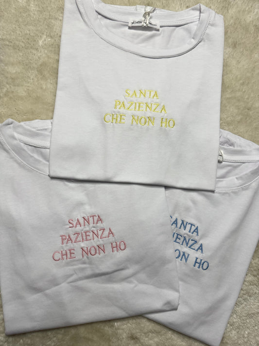 T-shirt “Santa pazienza che non ho”