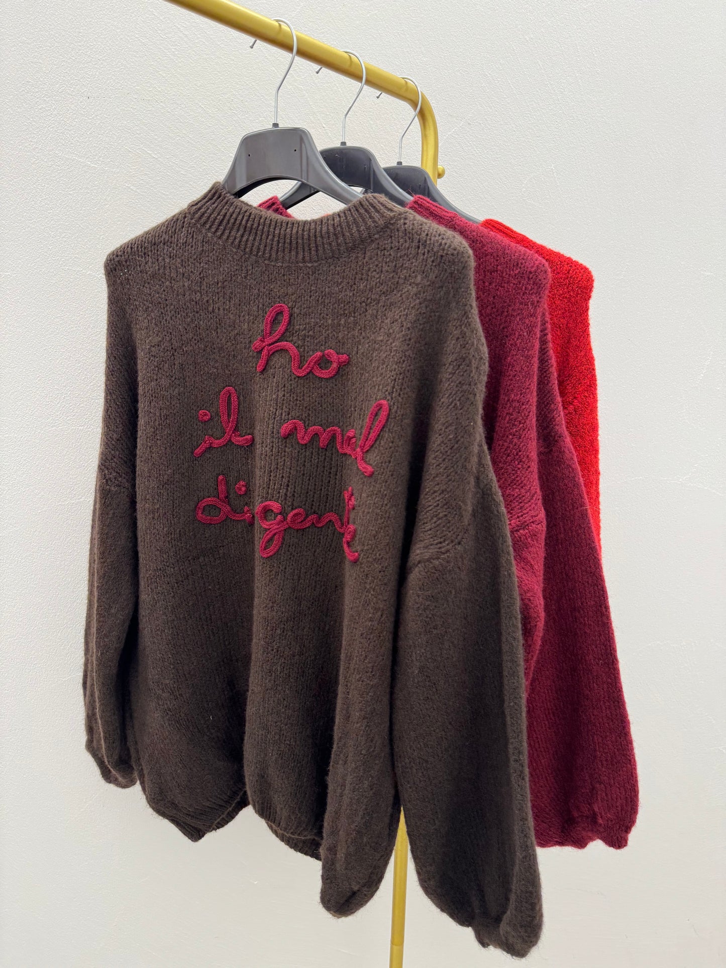 Maglione “ Ho il mal di gente”