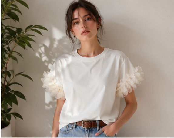 T-shirt fiori 3d