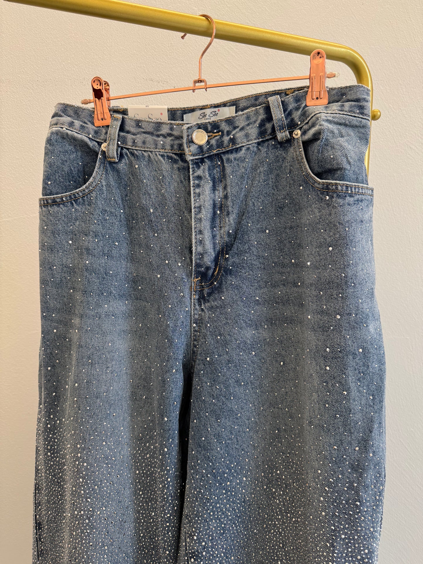 Jeans strass Baggy