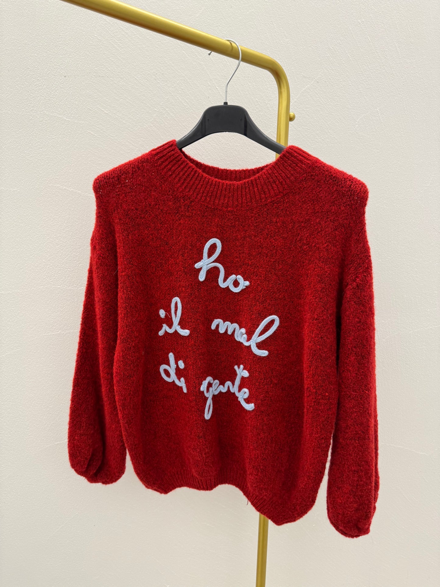 Maglione “ Ho il mal di gente”