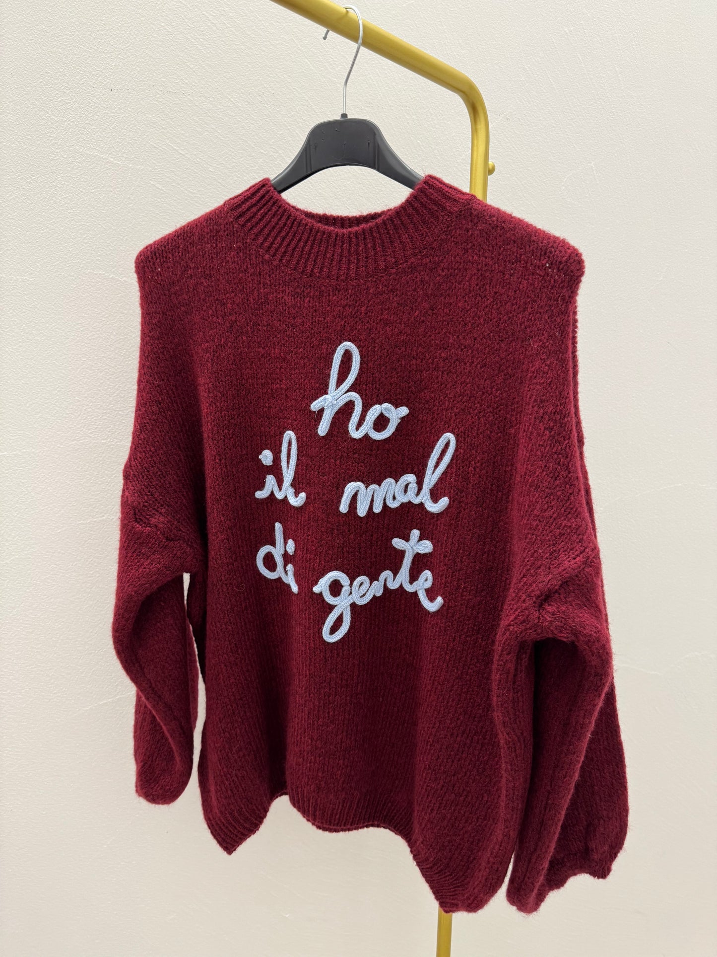 Maglione “ Ho il mal di gente”