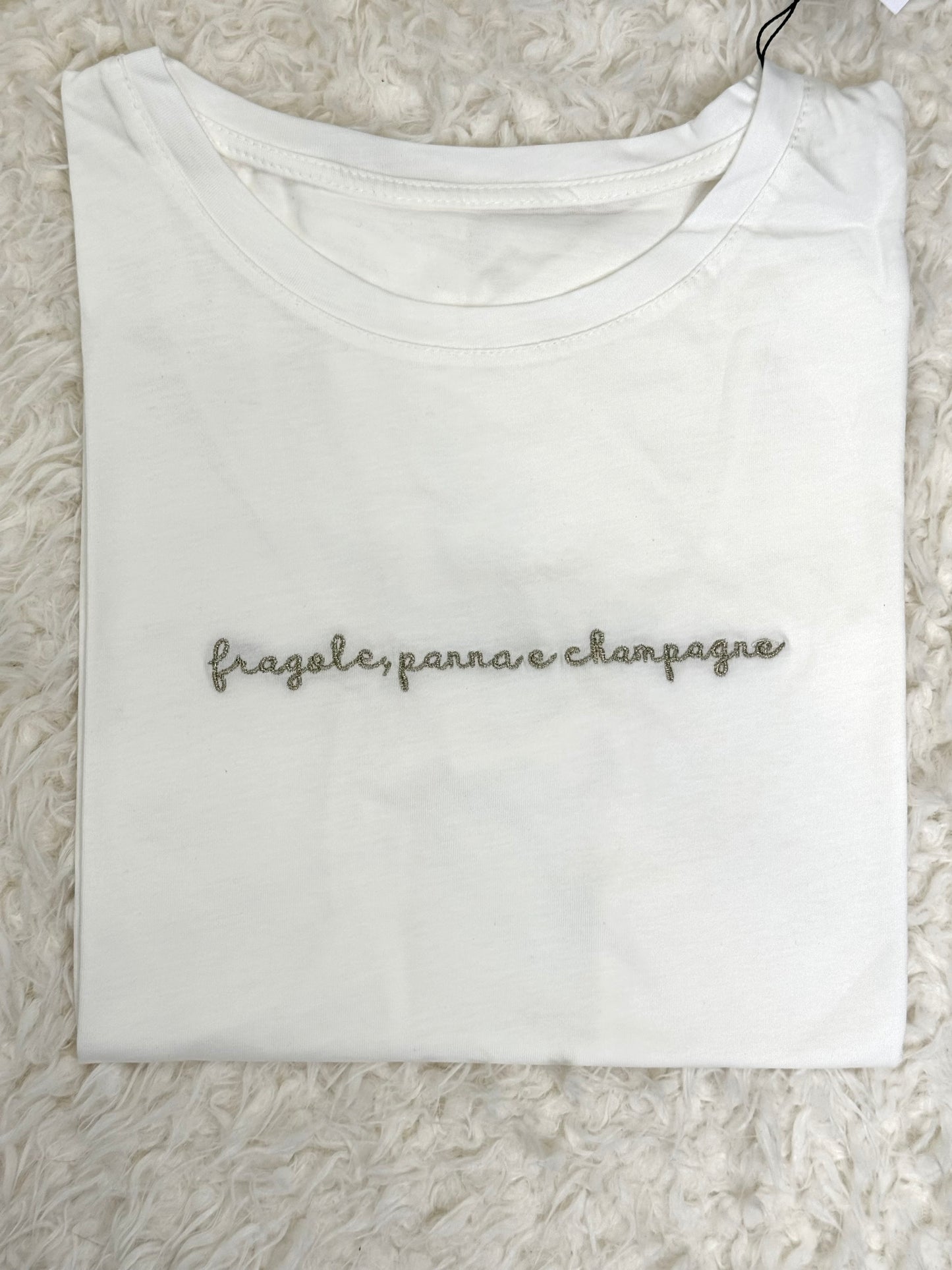 T-Shirt fragole,panna e champagne