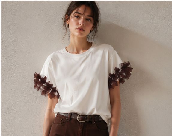 T-shirt fiori 3d