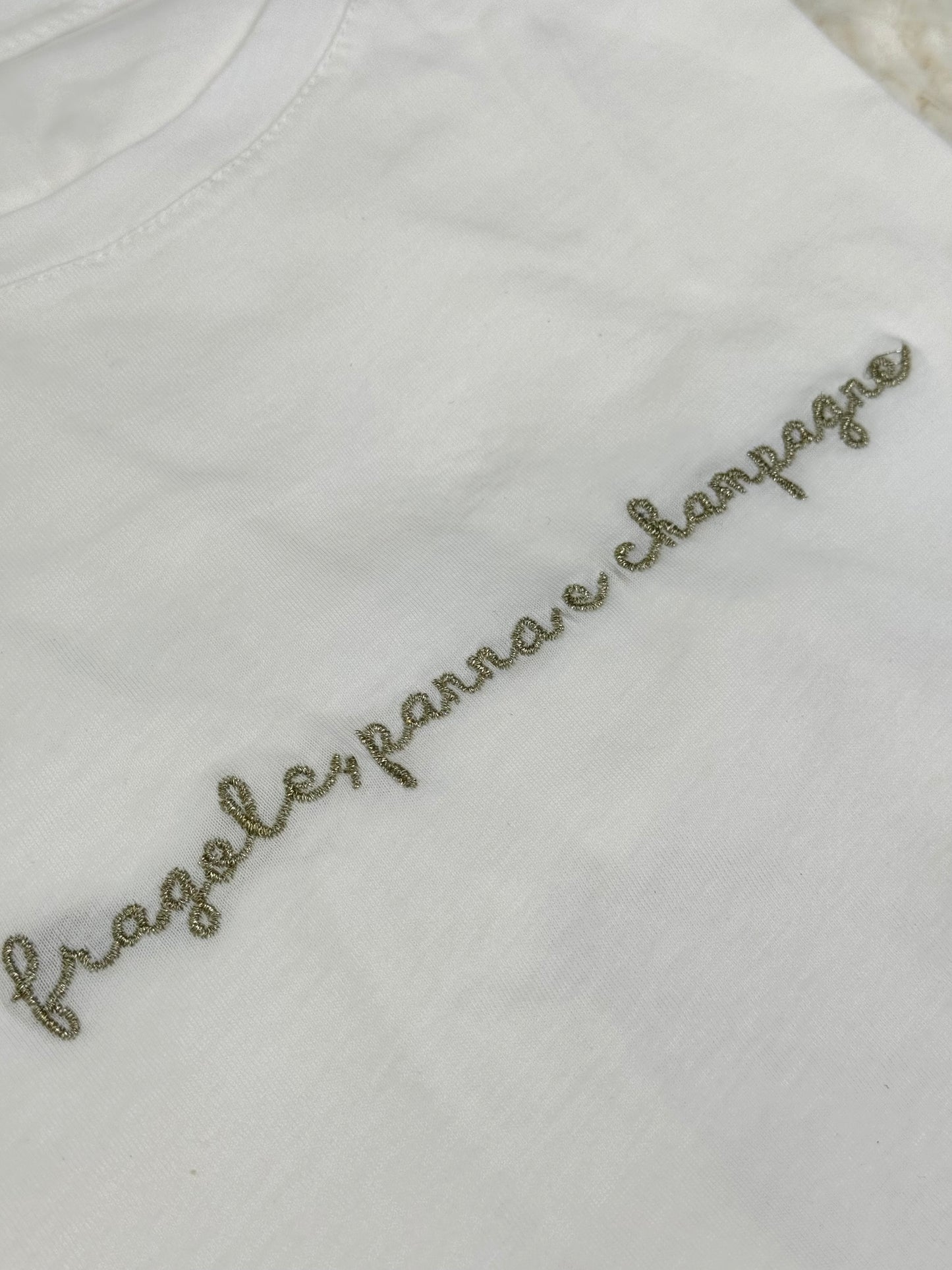 T-Shirt fragole,panna e champagne