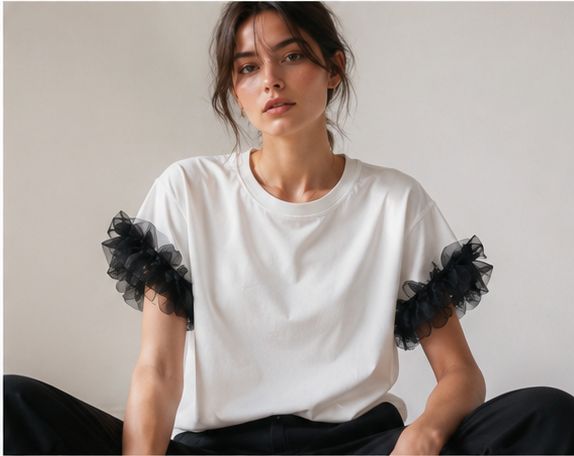 T-shirt fiori 3d