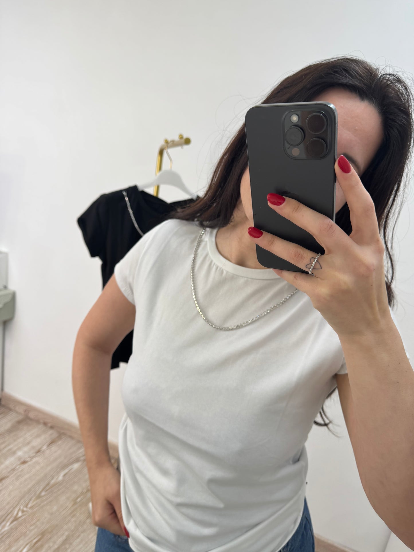 T-Shirt collana Strass