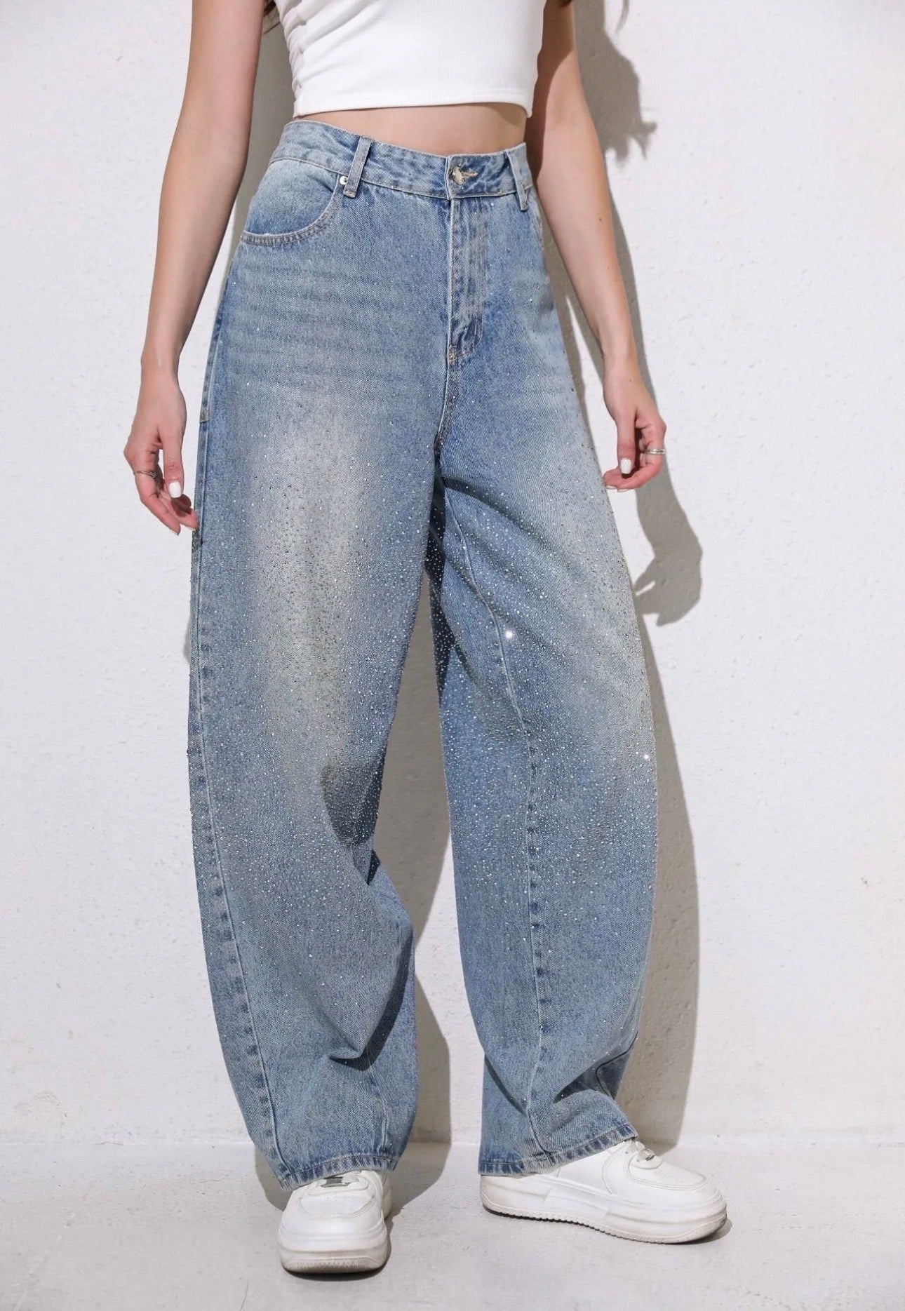 Jeans strass Baggy