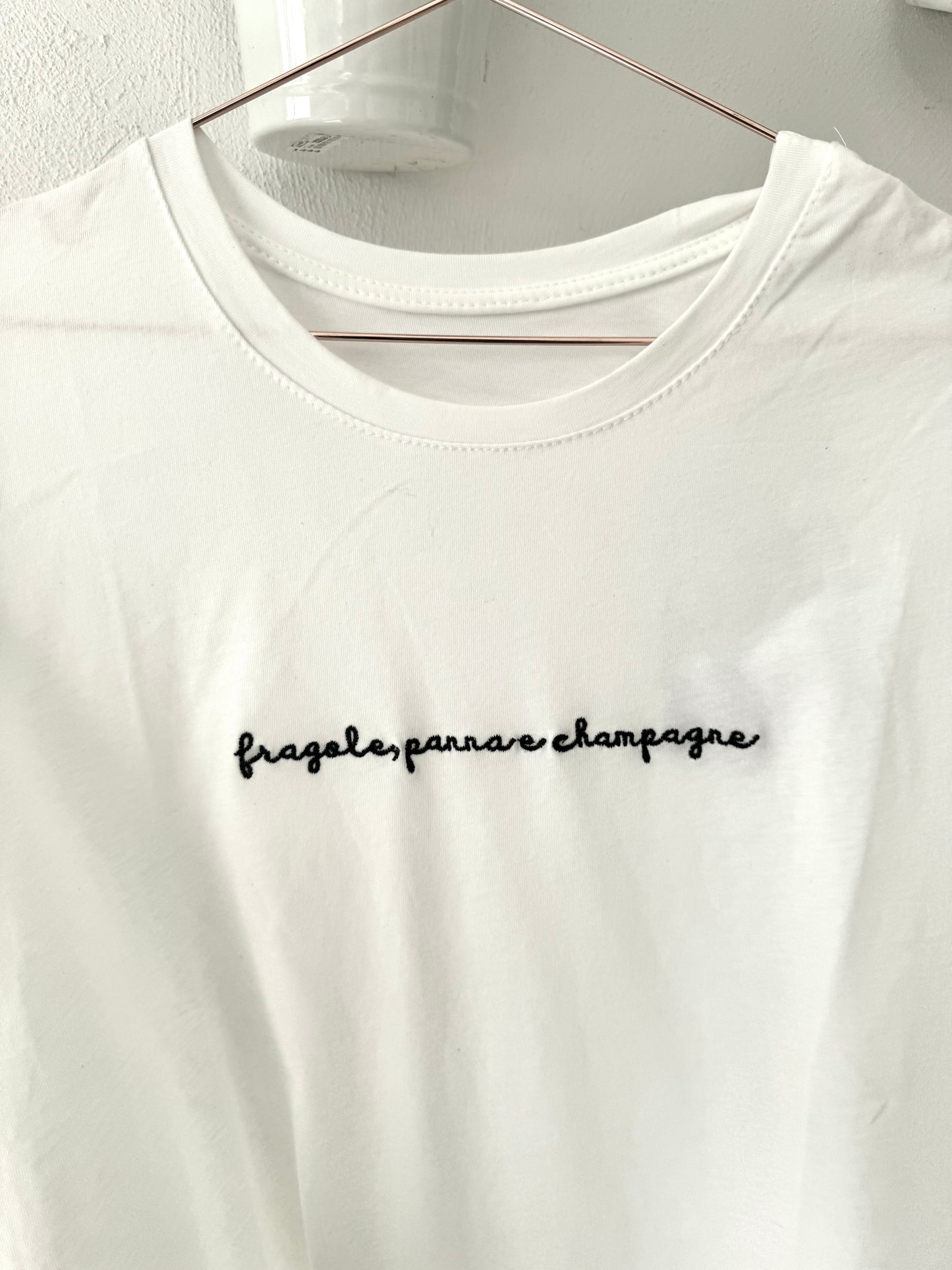 T-Shirt fragole,panna e champagne