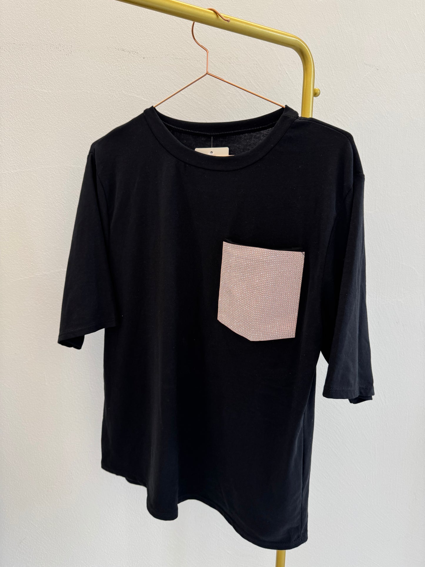 T-Shirt tasca strass